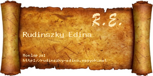 Rudinszky Edina névjegykártya