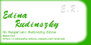 edina rudinszky business card